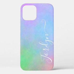 Pastel Watercolor Nebula Ombre Colour Gradient Nam iPhone 12 Case