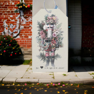 Pastel Watercolor Nutcracker Floral  Gift Tags