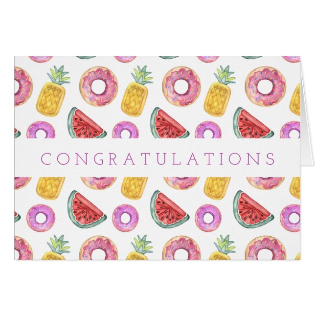Pastel Watercolor Pool Float Pattern (Front Horizontal)