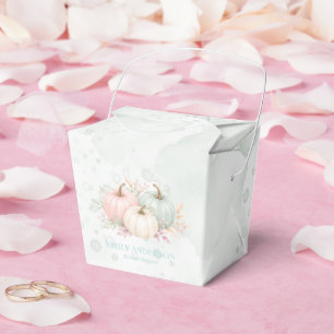 Pastel Watercolor Pumpkins Bridal Shower Favour Box