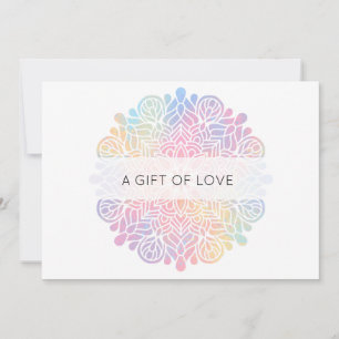 *~*  Pastel Watercolor Rainbow Mandala Spiritual Card