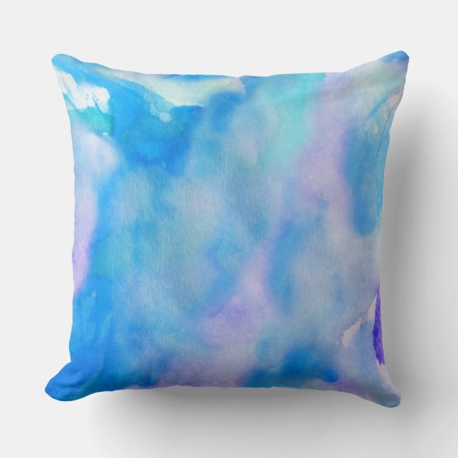 PASTEL WATERCOLOR Retro DESIGN Throw Pillow (Front)