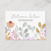 Pastel Watercolor Rustic Flower with QR