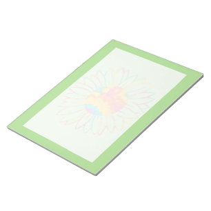 Pastel Watercolor Sunflower Design Notepad
