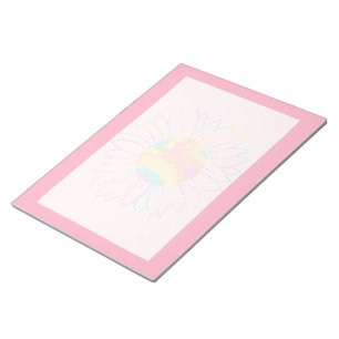 Pastel Watercolor Sunflower Design Notepad