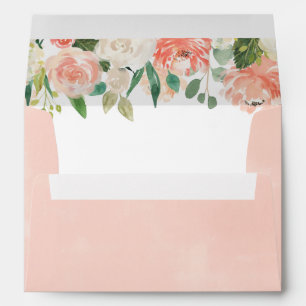 Pastel Watercolor Wedding Return Address A7 Envelopes