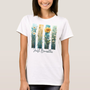PASTEL WATERCOLOR WILDFLOWER BRUSHSTROKES T-Shirt