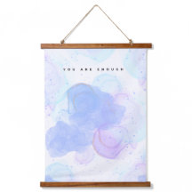 Pastel Watercolor 'You Are Enough' Inspirational 