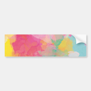 Pastel Watercolors Bumper Sticker