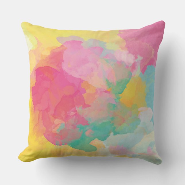 Pastel Watercolors Cushion (Front)