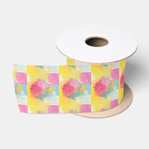 Pastel Watercolors Satin Ribbon