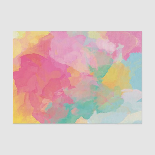 Pastel Watercolors Tissue Paper (Front)