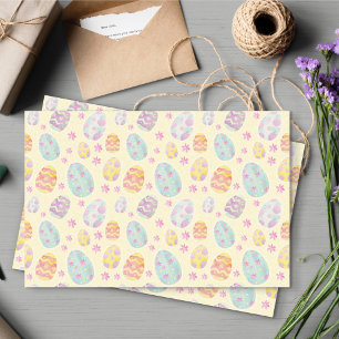 Pastel Watercolour Painted Easter Egg Pattern Tissue Paper