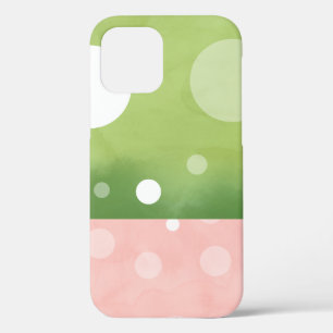 Pastel Watermelon Watercolor w/ White Spots iPhone 12 Case
