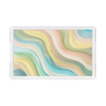 Pastel Wave Acrylic Tray