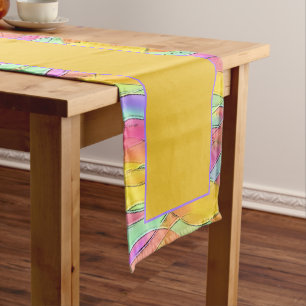 Pastel waves medium table runner