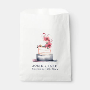 Pastel wedding cake favour bags