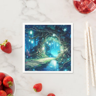 Pastel Whimsy Enchanted Forest Baby Shower Napkin
