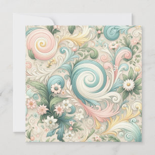 Pastel Whimsy Swirls: A Cottagecore Daydream Invitation