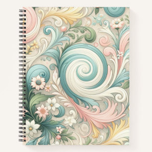 Pastel Whimsy Swirls: A Cottagecore Daydream Notebook