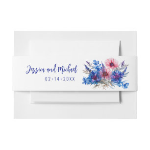 Pastel Whispers Meadow Invitation Belly Band