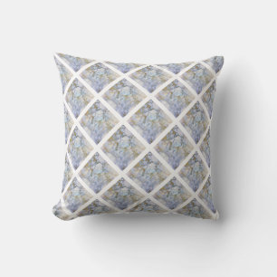 PASTEL WHITE HAMPTONS MARBLE GRID CUSHION