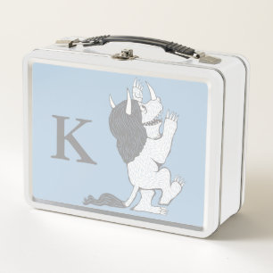 Pastel Wild Thing   Add Your Initial Metal Lunch Box