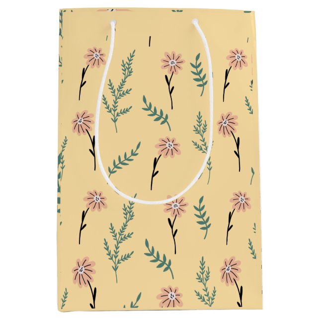 Pastel Wildflower Botanical Gift Bag (Front)