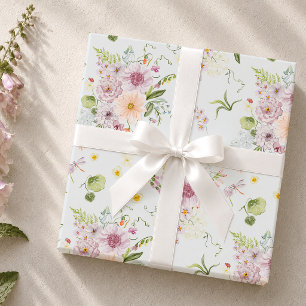 Pastel Wildflower Botanical Wrapping Paper