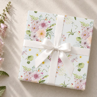 Pastel Wildflower Botanical Wrapping Paper