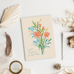 Pastel Wildflower Bouquet Sympathy Card<br><div class="desc">Send your deepest sympathies with a custom greeting card featuring a small bouquet of sketched wildflowers and a looping script font. Personalise the text inside with a printed message straight from the heart.</div>