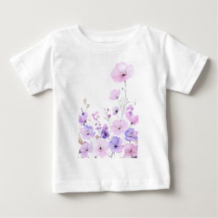 Pastel Wildflower Garden Soft Floral Bloom Baby T-Shirt