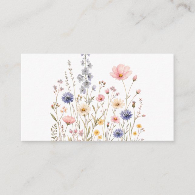 Pastel Wildflower Meadow Enclosure Card (Front)