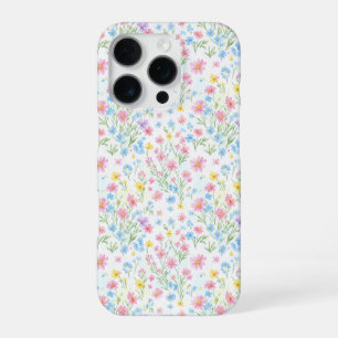 Pastel Wildflower Meadow Pattern iPhone 16 Pro Case