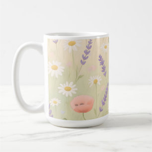 Pastel Wildflower Meadow Soft Bloom Coffee Mug