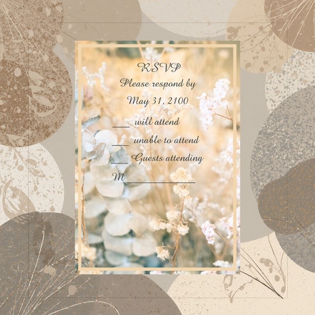 Pastel Wildflower Meadow Wedding rsvp card (Creator Uploaded)