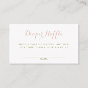 Pastel Wildflower Monogram Crest Diaper Raffle Enclosure Card
