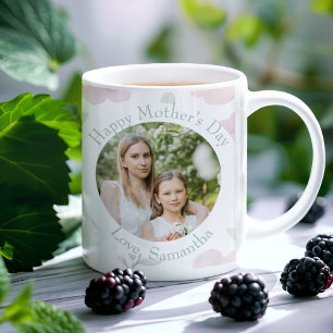 Pastel Wildflower Mug with Custom Photo & Text