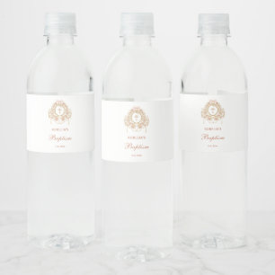 Pastel Wildflowers Baptism Water Bottle Label