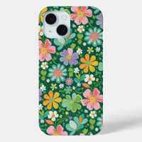 Pastel Wildflowers In Pink Purple Orange And Green