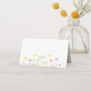 Pastel Wildflowers Place Card