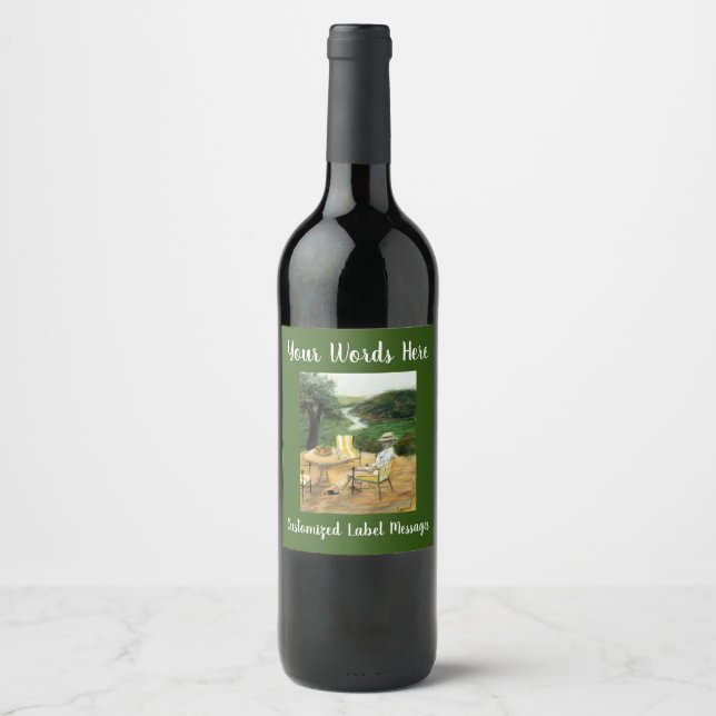 Pastel Wine Art Custom Bottle Labels (Front)