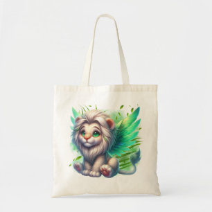 Pastel Winged Lion Cub Tote Bag