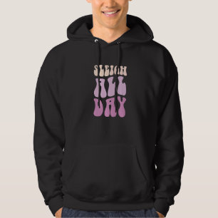 Pastel Winter Christmas Sleigh All Day 2 Hoodie
