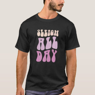 Pastel Winter Christmas Sleigh All Day 4 T-Shirt