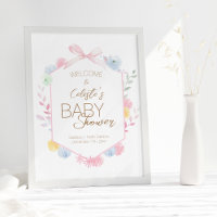 Pastel Winter Wonderland Baby Shower Welcome