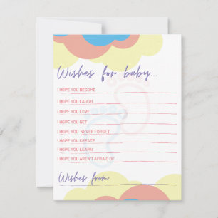 Pastel Wishes for Baby Gender Neutral Keepsake Card