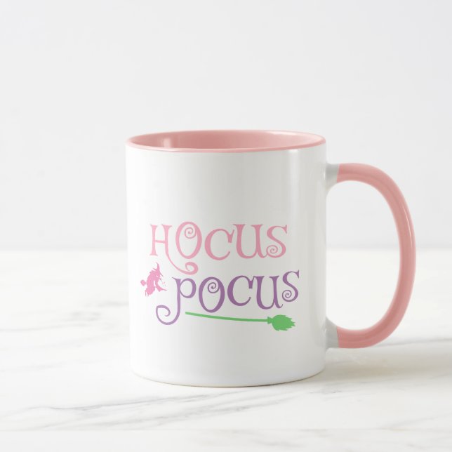 Pastel Witch Hocus Pocus Halloween Broomstick Mug (Right)