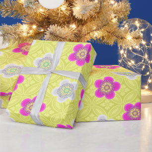 Pastel With Flowers Wrapping Paper