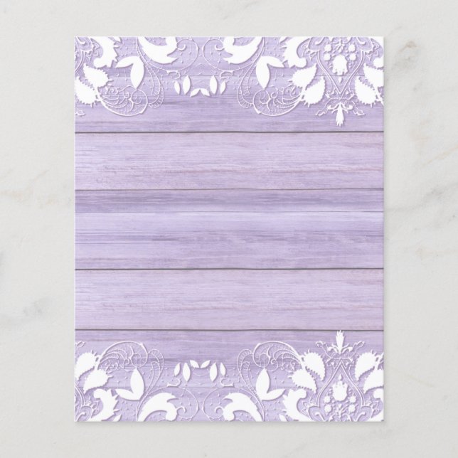 Pastel Wood Grain and White Lace Scrapbook Paper (Front)